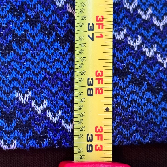 Misook chevron Knit Sheath  Blue, Black, White Dress Size S Pull Over Go… - Picture 6 of 9